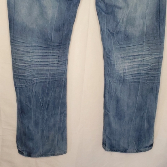 Straight Leg Relaxed Jeans Size 38 x 32 Distressed Cotton Denim Vintage - Picture 4 of 13